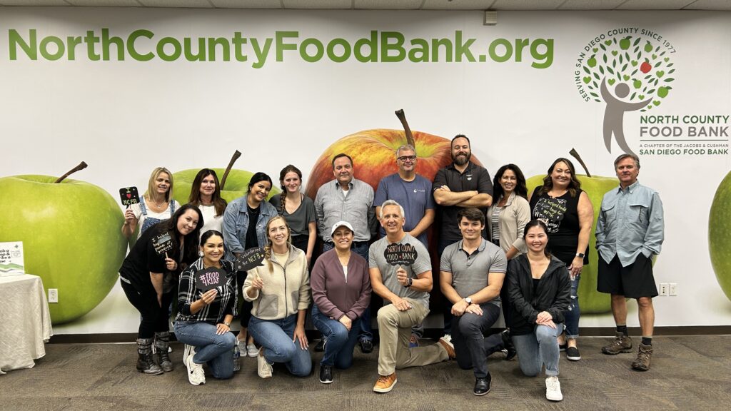 Capstone Advisors team volunteering at the North County Food Bank